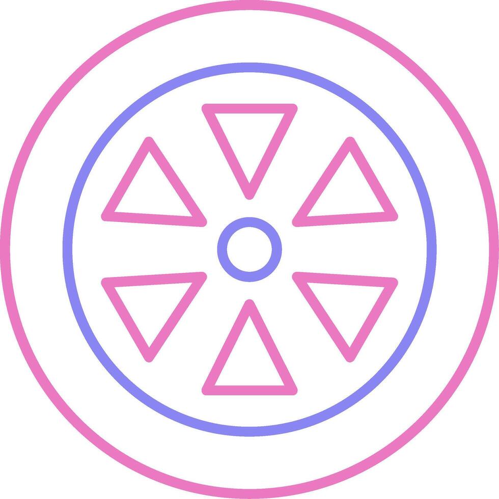 Wheel Linear Two Colour Icon vector