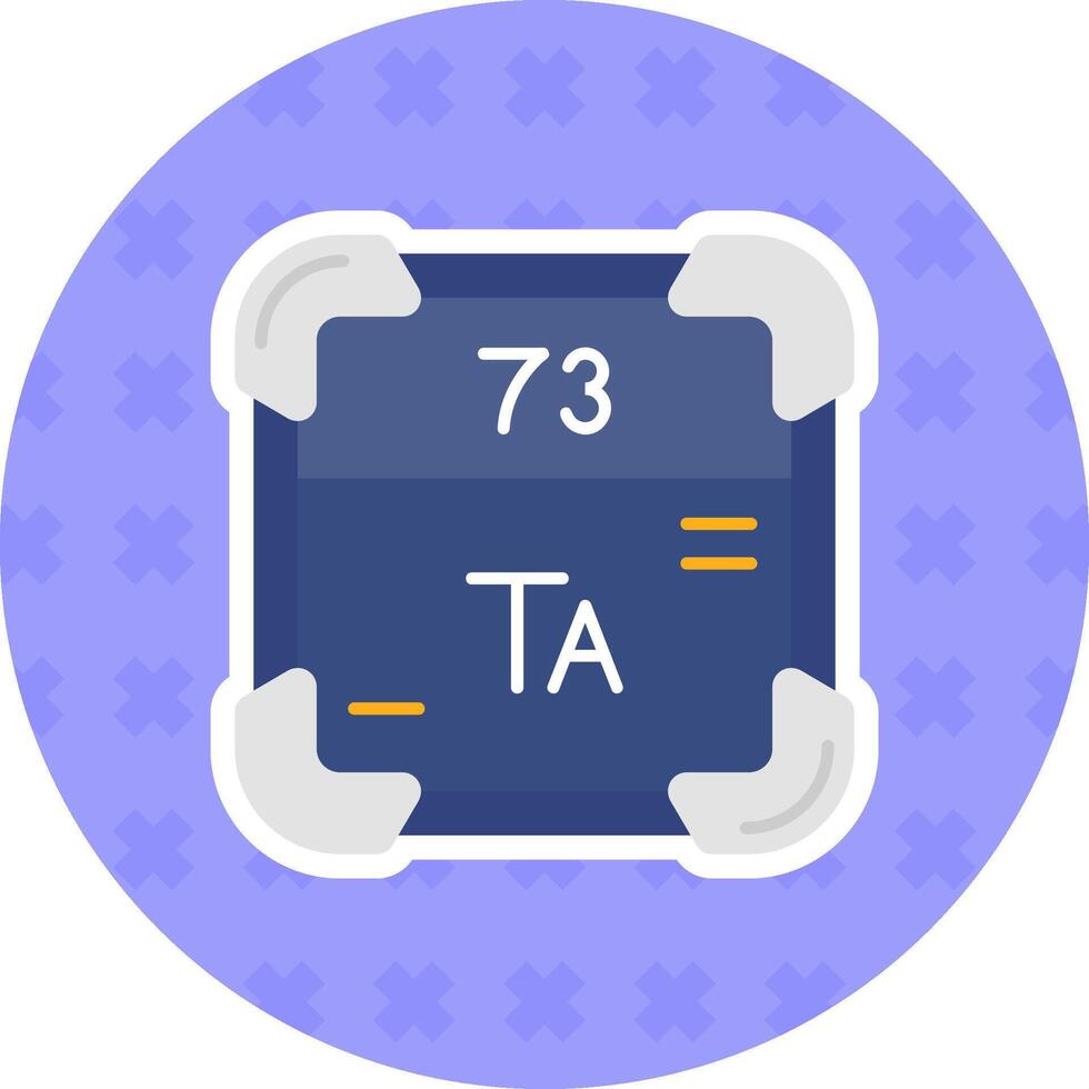 Tantalum Flat Sticker Icon vector