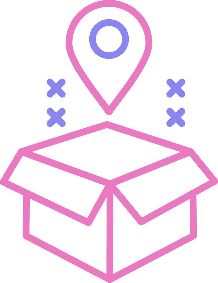 Tracking Linear Two Colour Icon vector