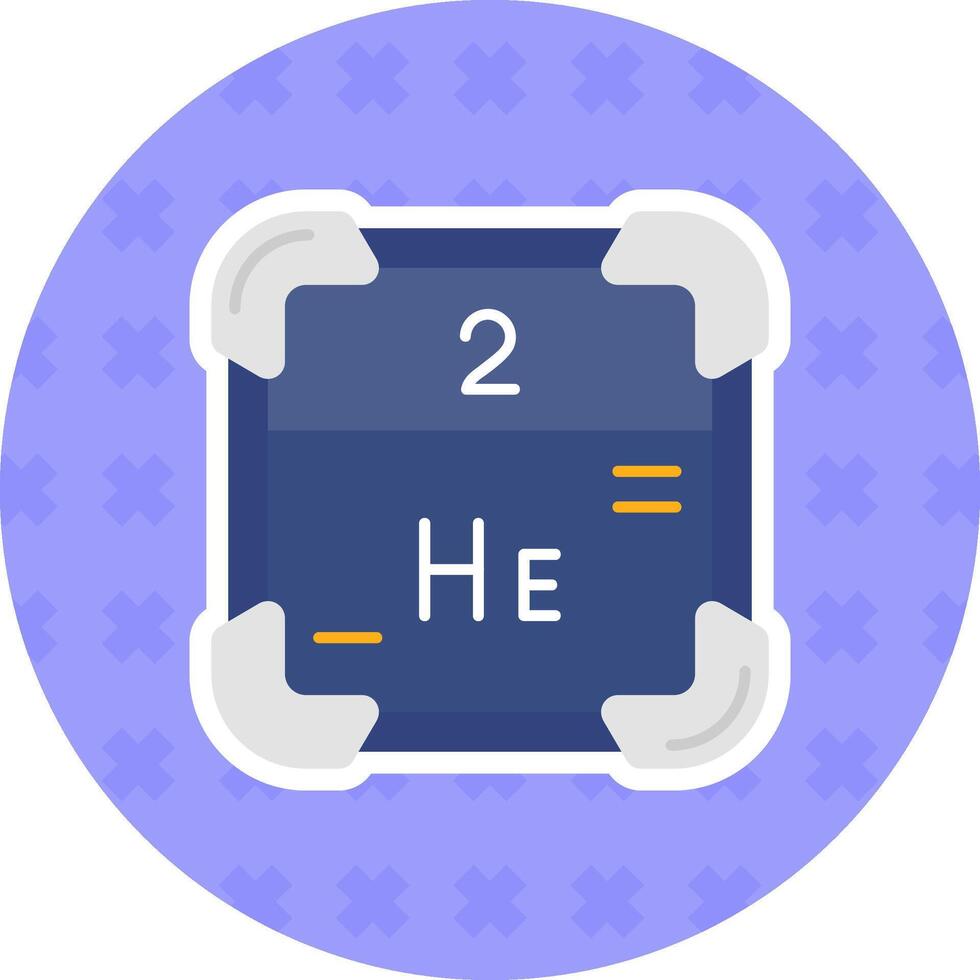 Helium Flat Sticker Icon vector