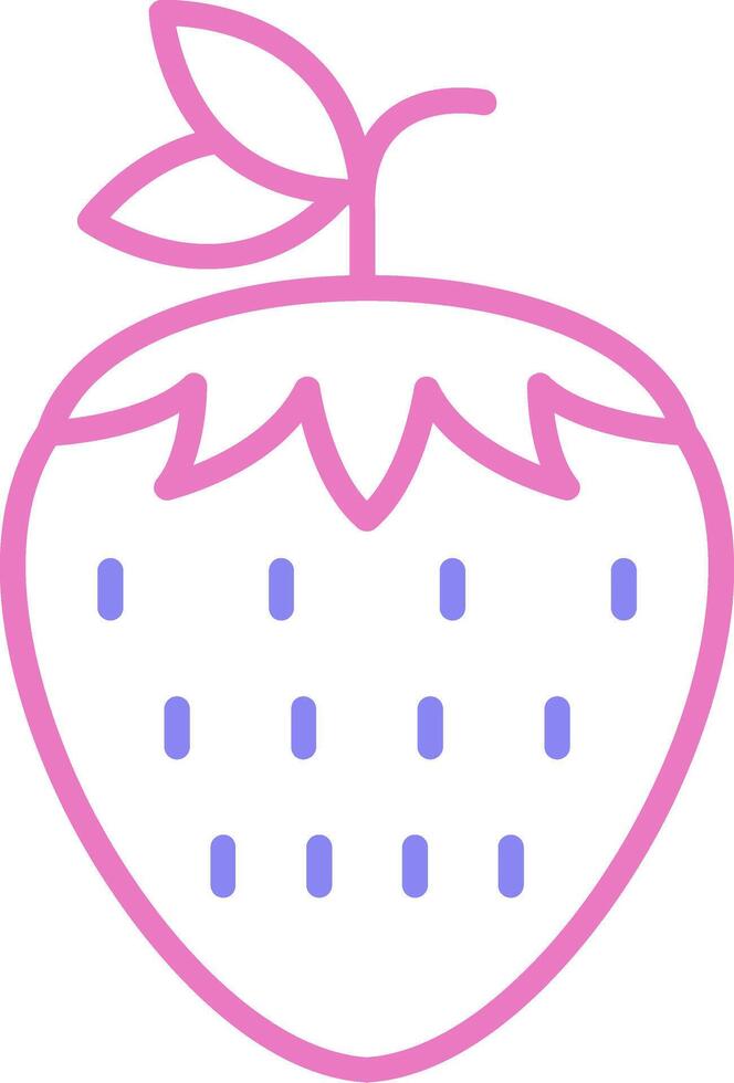 Strawberries Linear Two Colour Icon vector