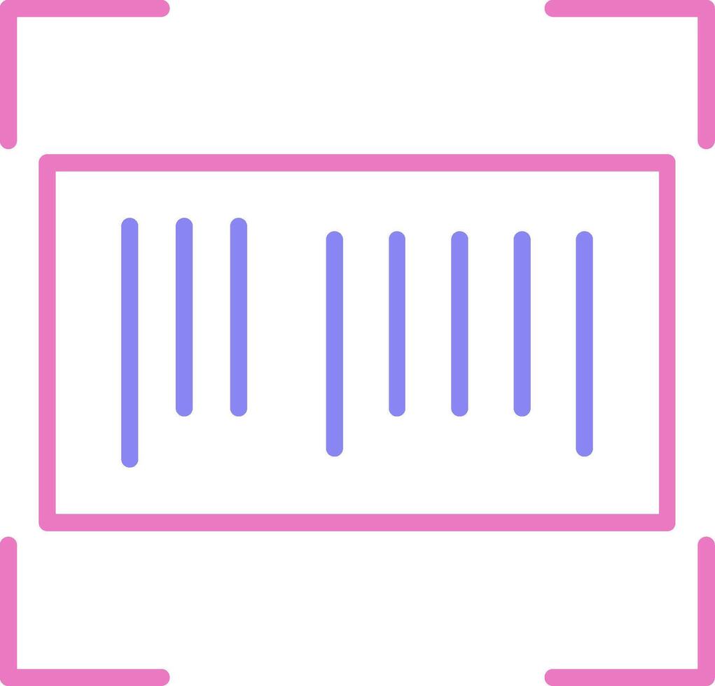 Barcode Linear Two Colour Icon vector