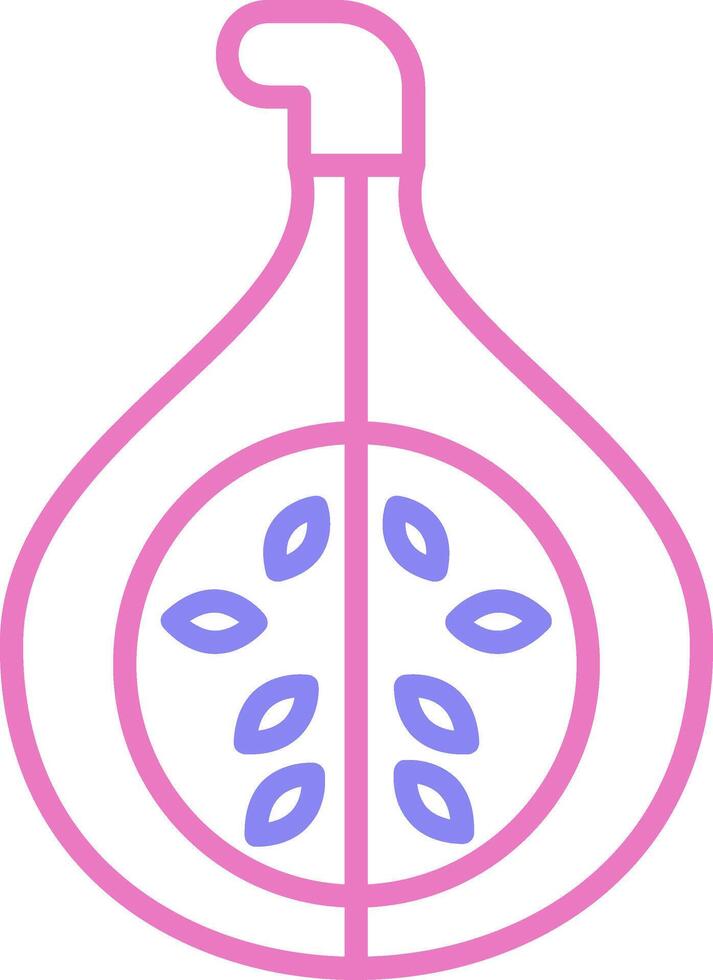 Fig Linear Two Colour Icon vector