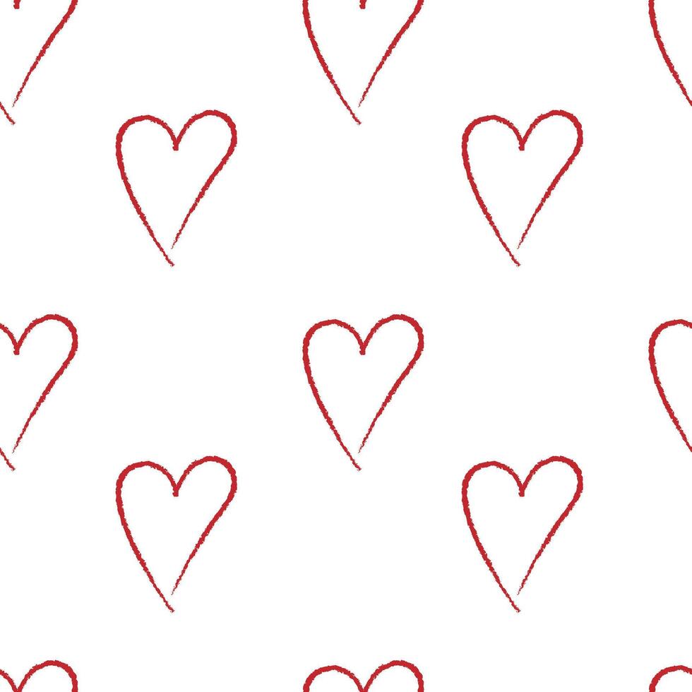 Vector seamless heart pattern in graphic style. Hearts of different shapes and sizes for scrapbooking, textiles, packaging. Valentine's day ornament