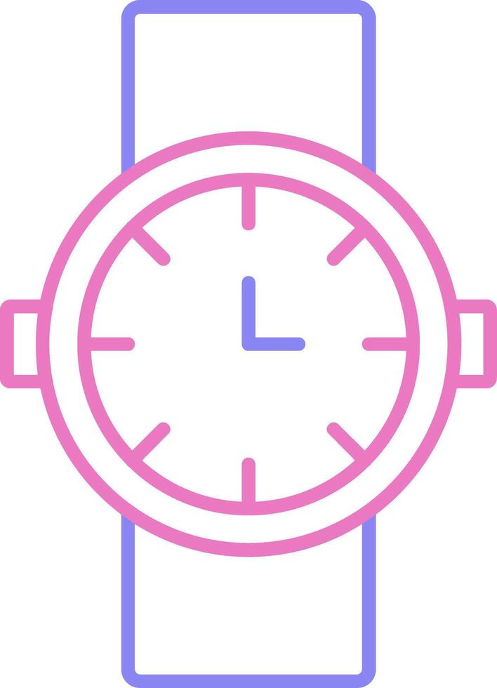 reloj lineal dos color icono vector