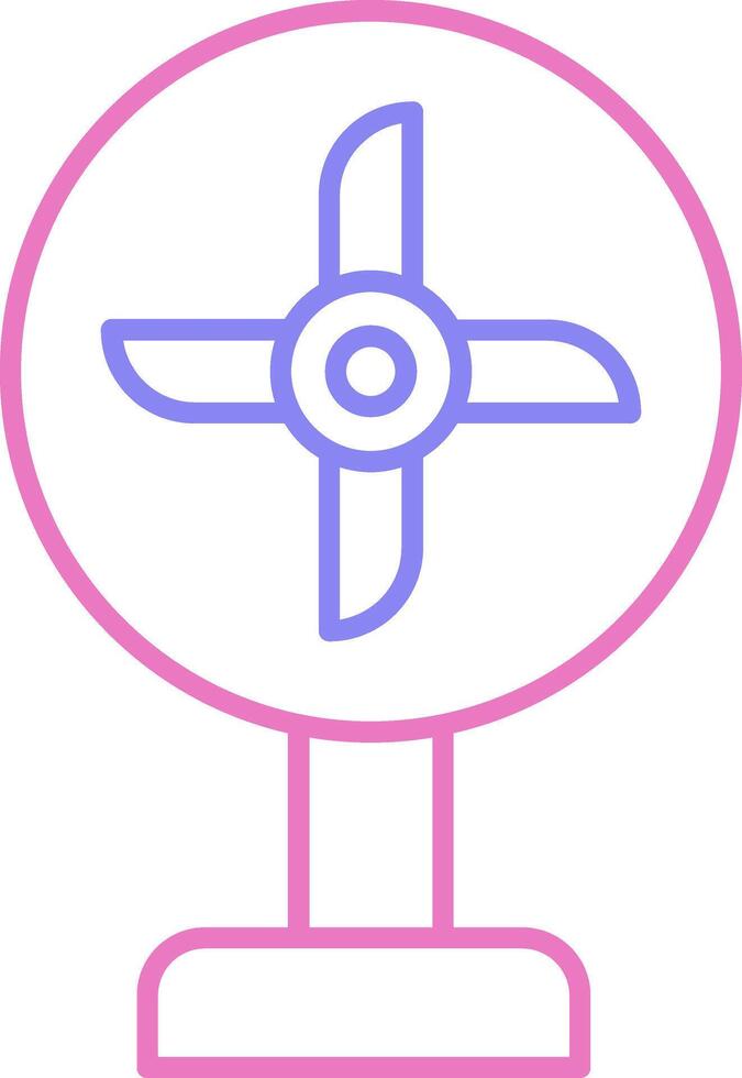 Fan Linear Two Colour Icon vector