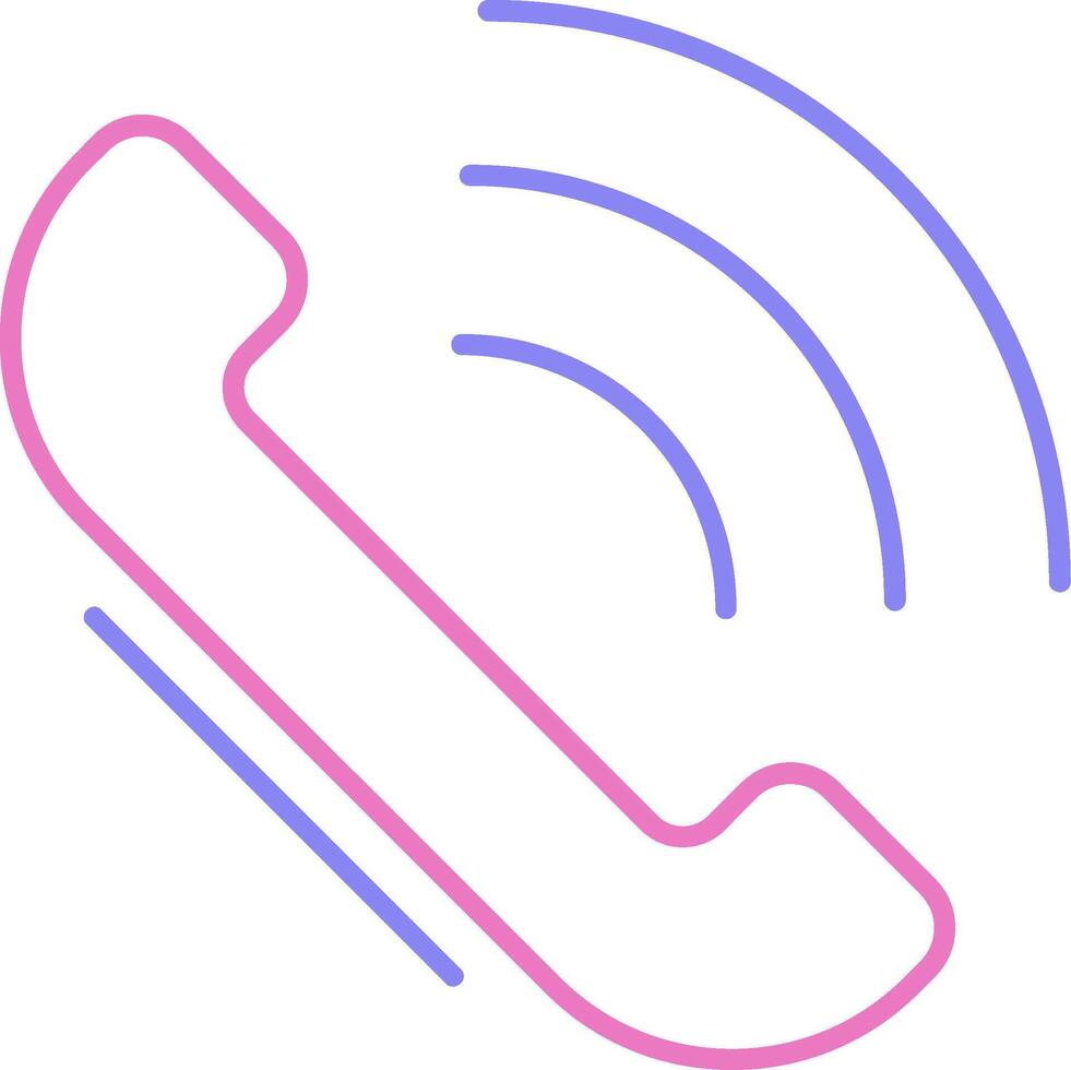 Telephone Linear Two Colour Icon vector