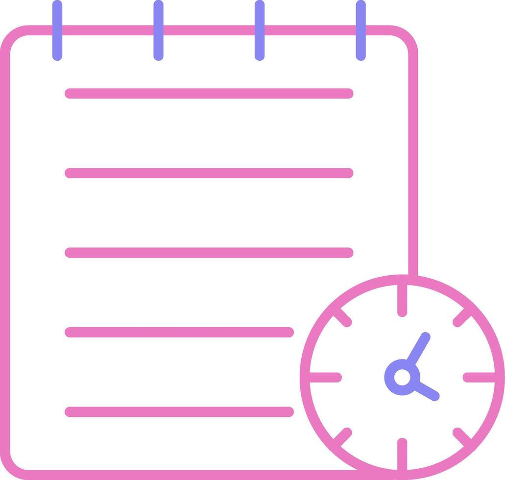 Planning Linear Two Colour Icon vector