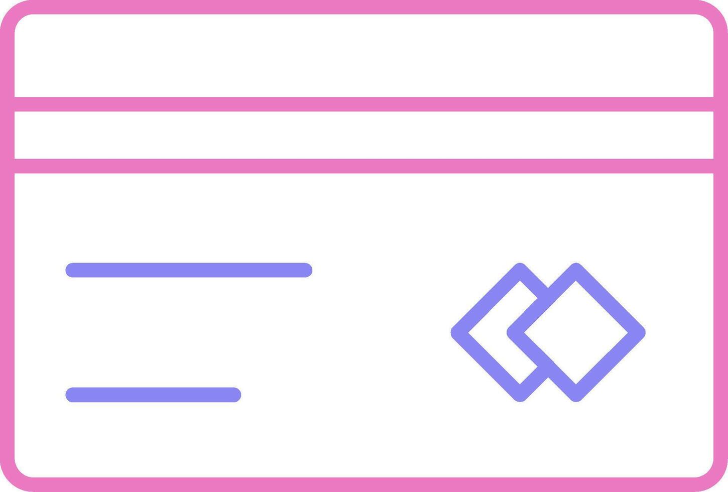 Card Linear Two Colour Icon vector