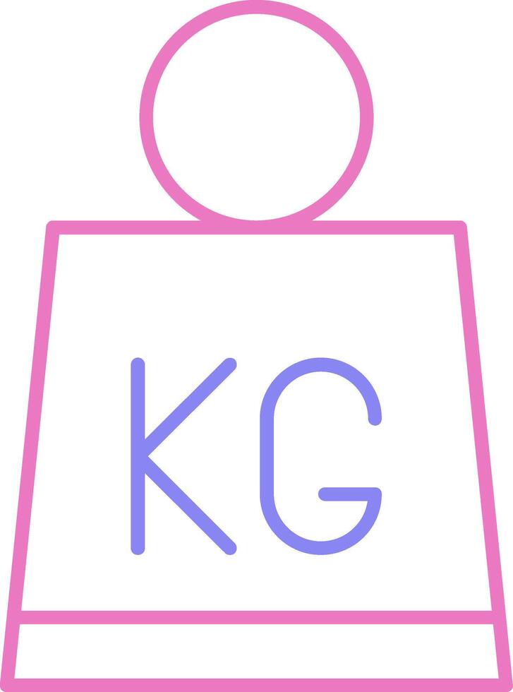 Weight Linear Two Colour Icon vector