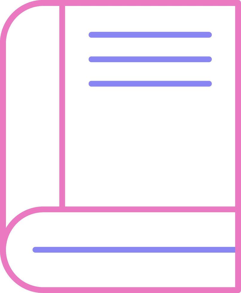 Book Linear Two Colour Icon vector