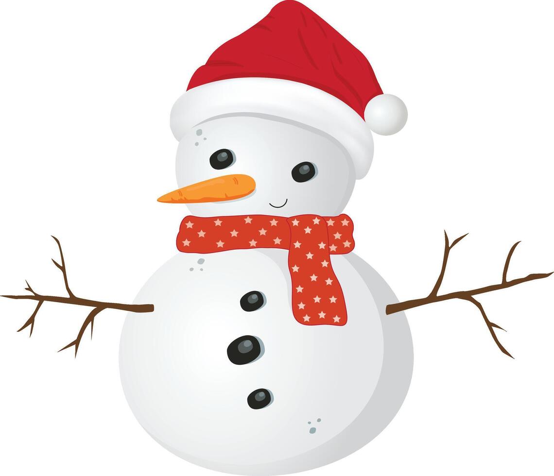 snow man illustration vector