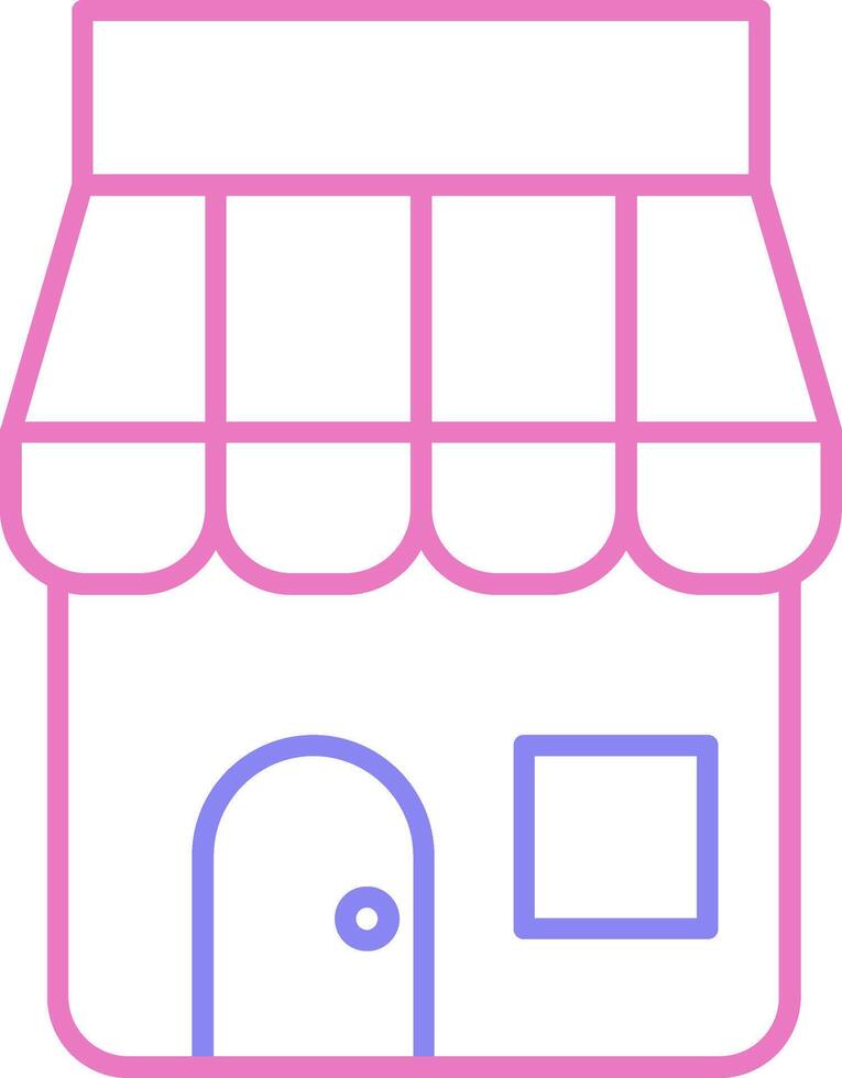 Shop Linear Two Colour Icon vector