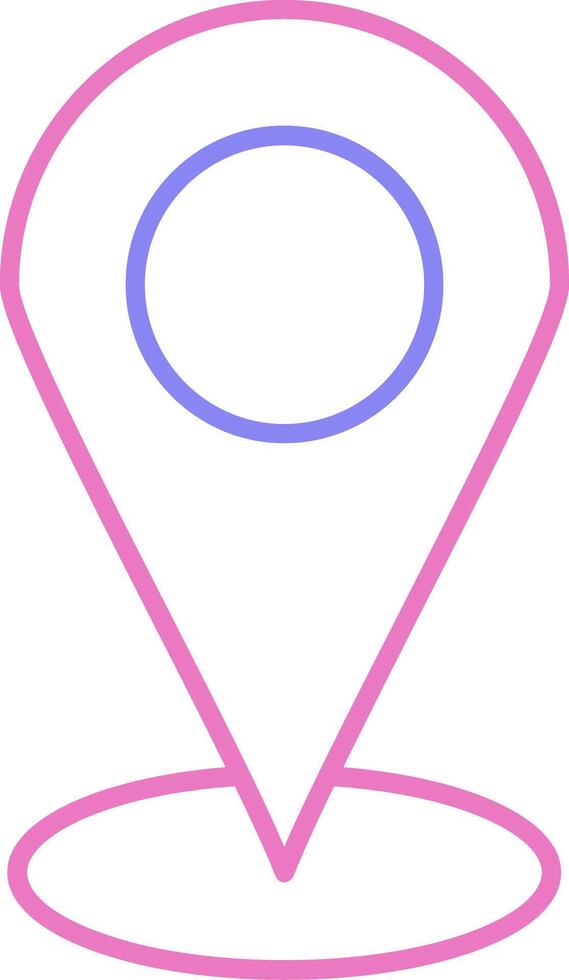 Starred Location Linear Two Colour Icon vector