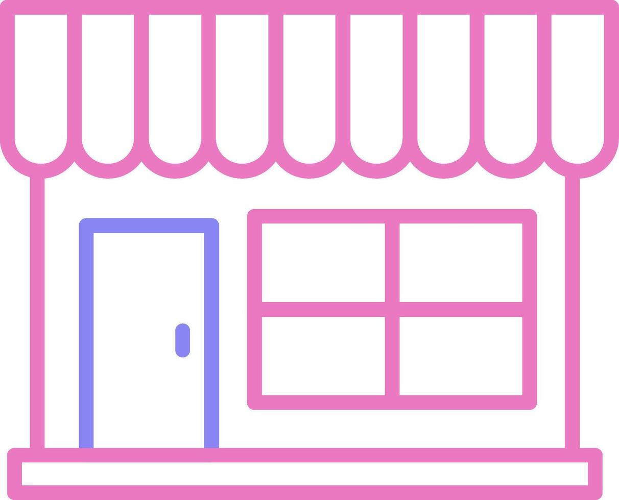 Grocery Store Linear Two Colour Icon vector