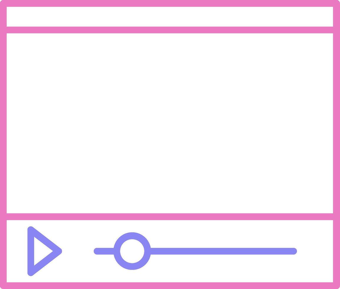Online Streaming Linear Two Colour Icon vector