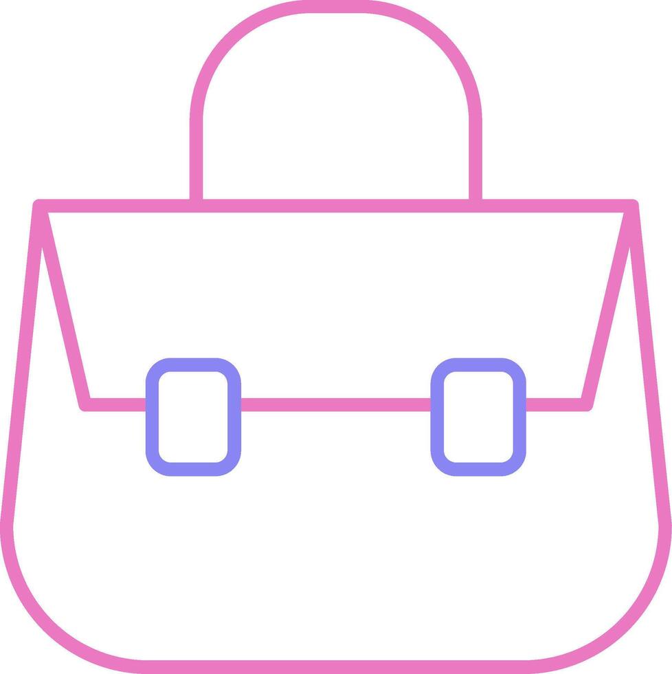 Shoulder Bag Linear Two Colour Icon vector