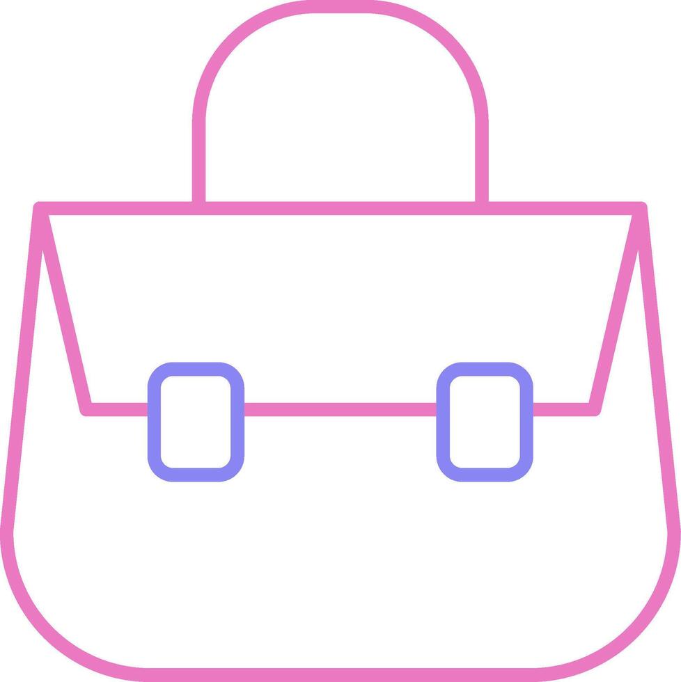 Shoulder Bag Linear Two Colour Icon vector