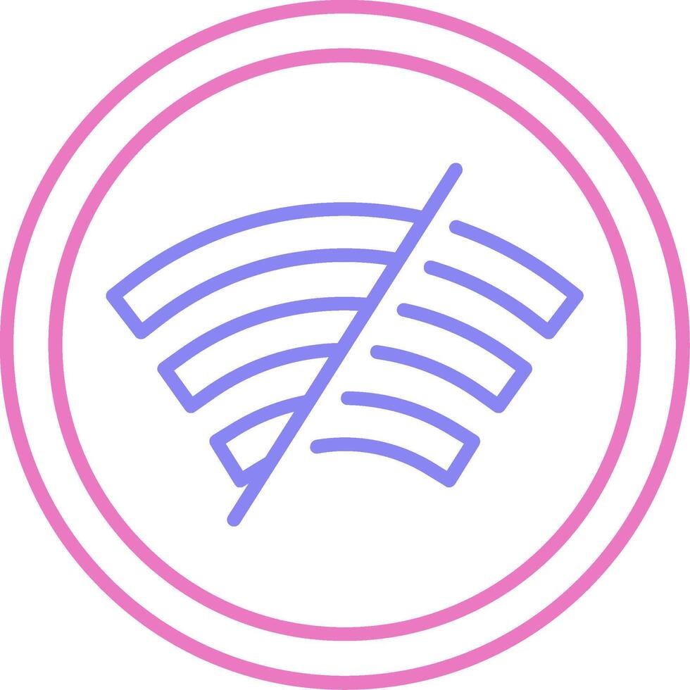 Disconnected Linear Two Colour Icon vector
