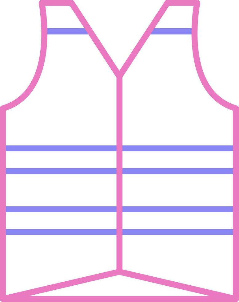Vest Linear Two Colour Icon vector