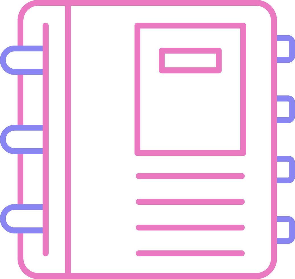Diary Linear Two Colour Icon vector