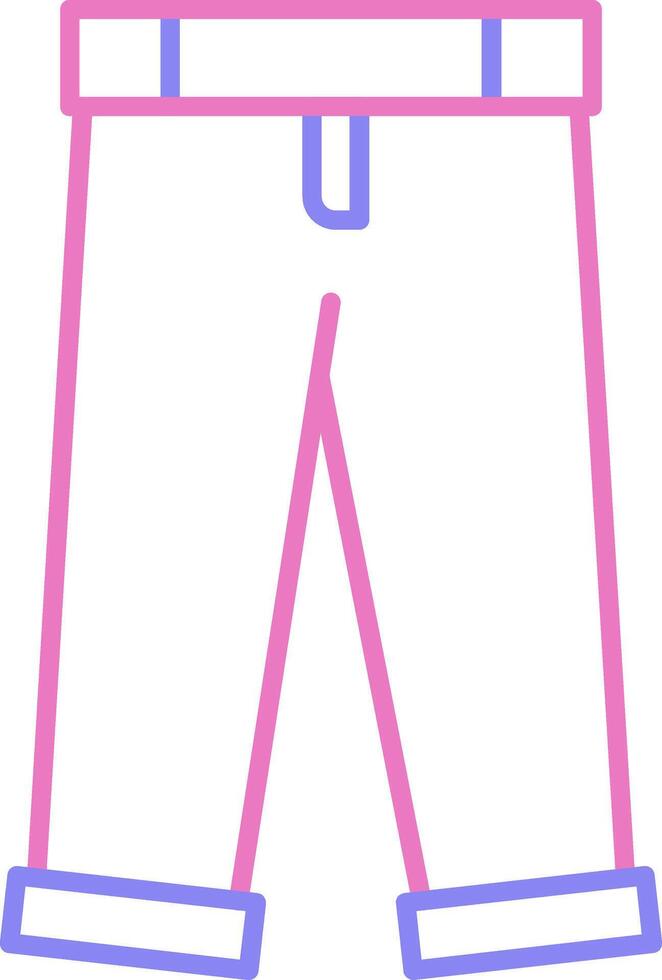 Pants Linear Two Colour Icon vector