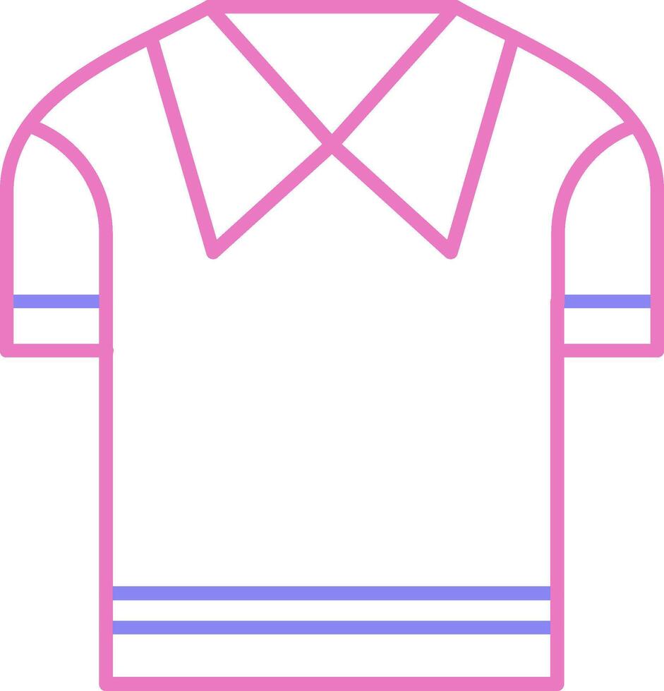 Casual Shirt Linear Two Colour Icon vector
