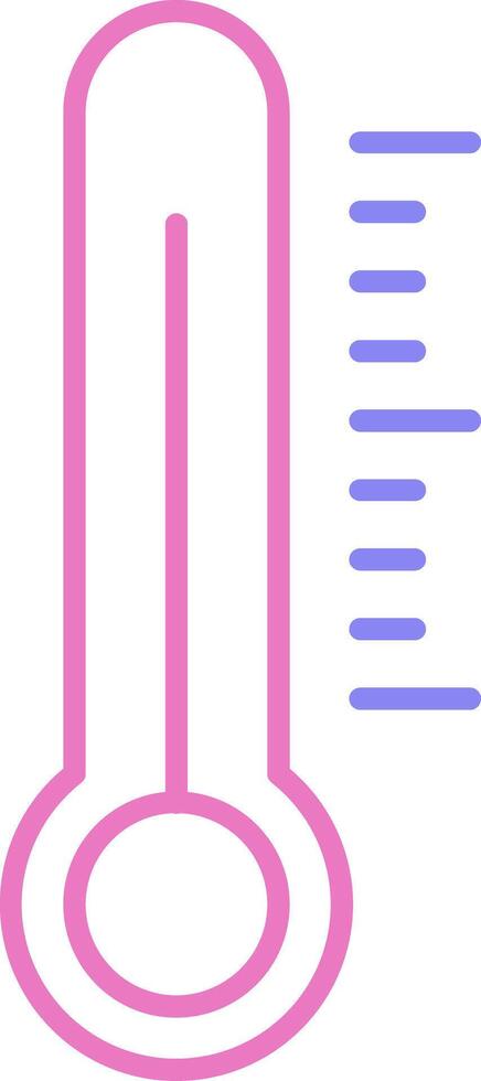 Thermometer Linear Two Colour Icon vector
