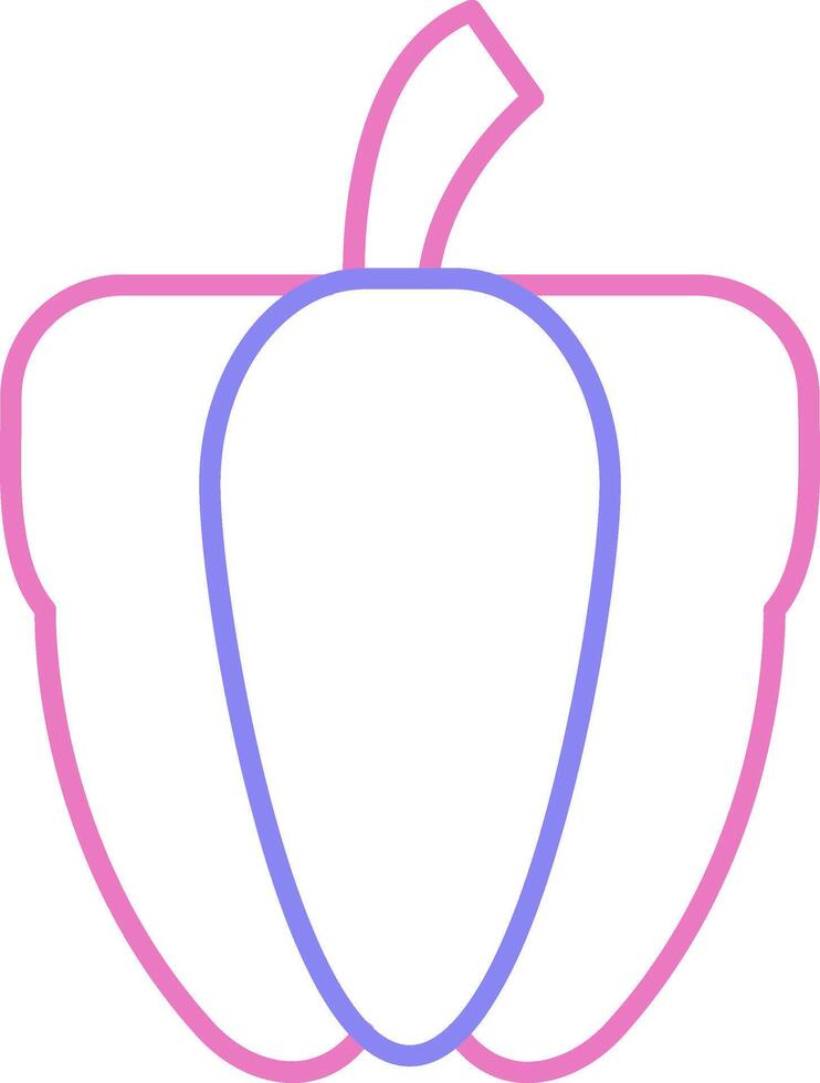 Capsicum Linear Two Colour Icon vector