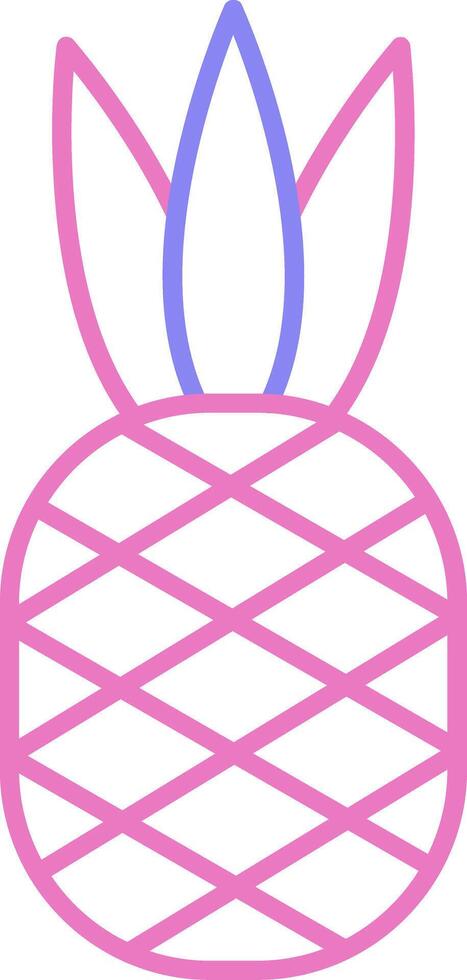 Pineapple Linear Two Colour Icon vector