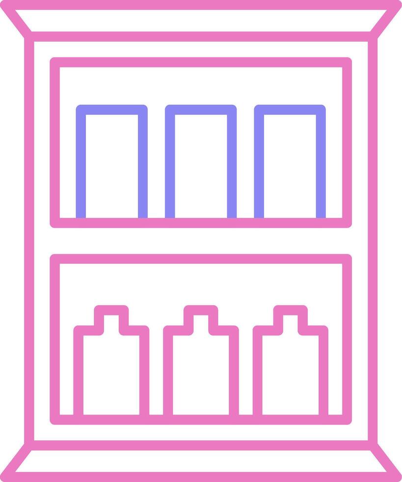 Medicine Cabinet Linear Two Colour Icon vector