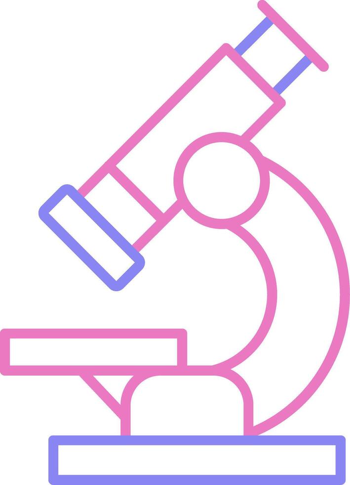 Microscope Linear Two Colour Icon vector