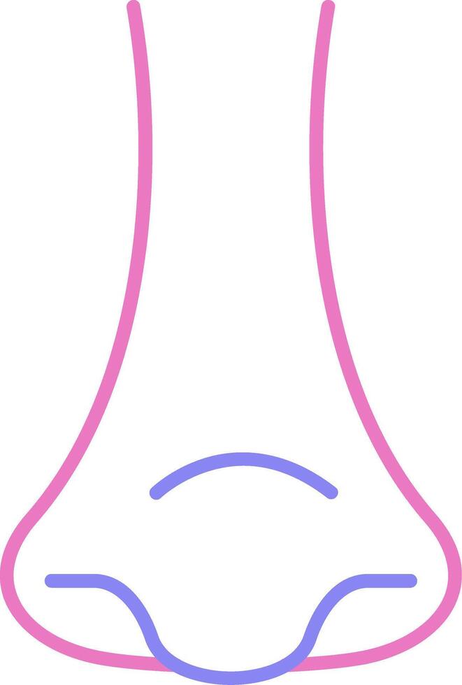 Rhinology Linear Two Colour Icon vector