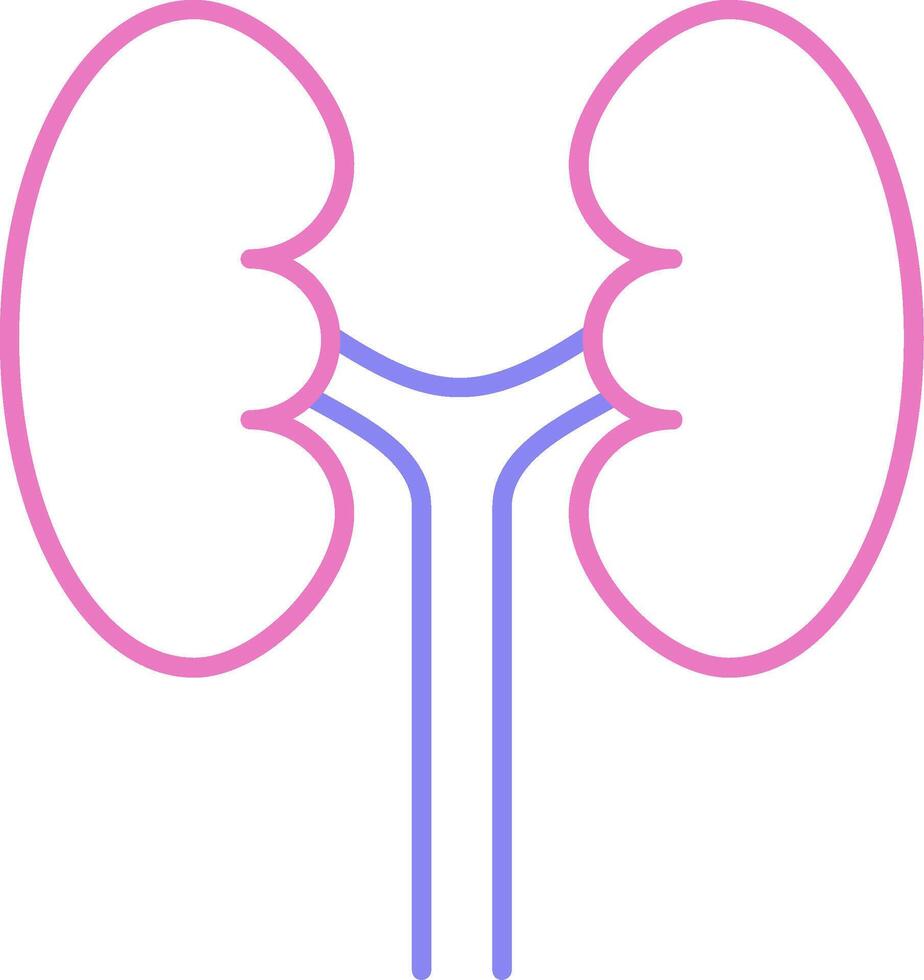 Urology Linear Two Colour Icon vector