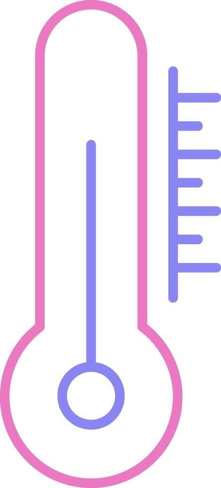 Thermometer Linear Two Colour Icon vector