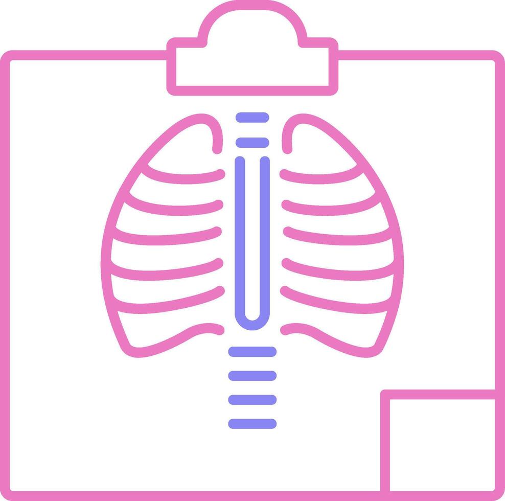 radiología lineal dos color icono vector