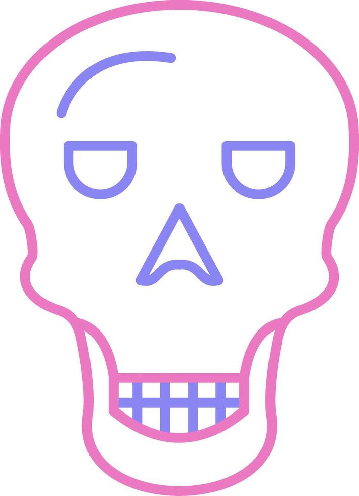 osteología lineal dos color icono vector