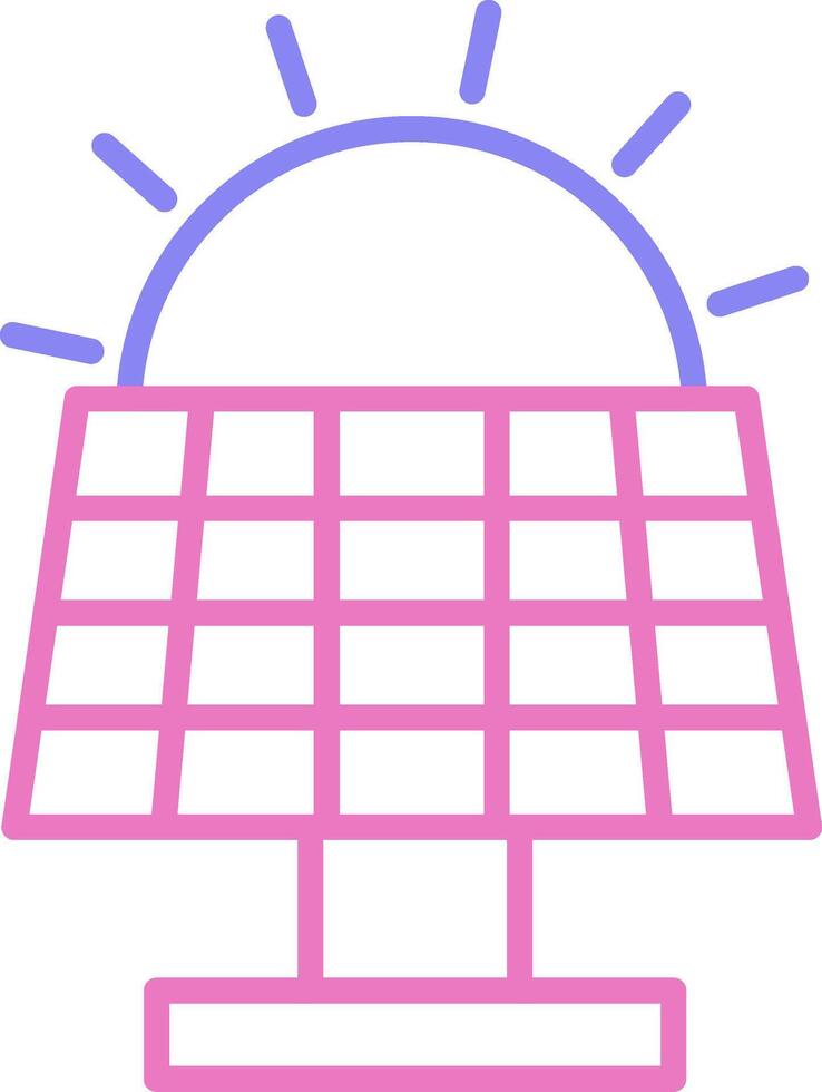 Solar Panel Linear Two Colour Icon vector