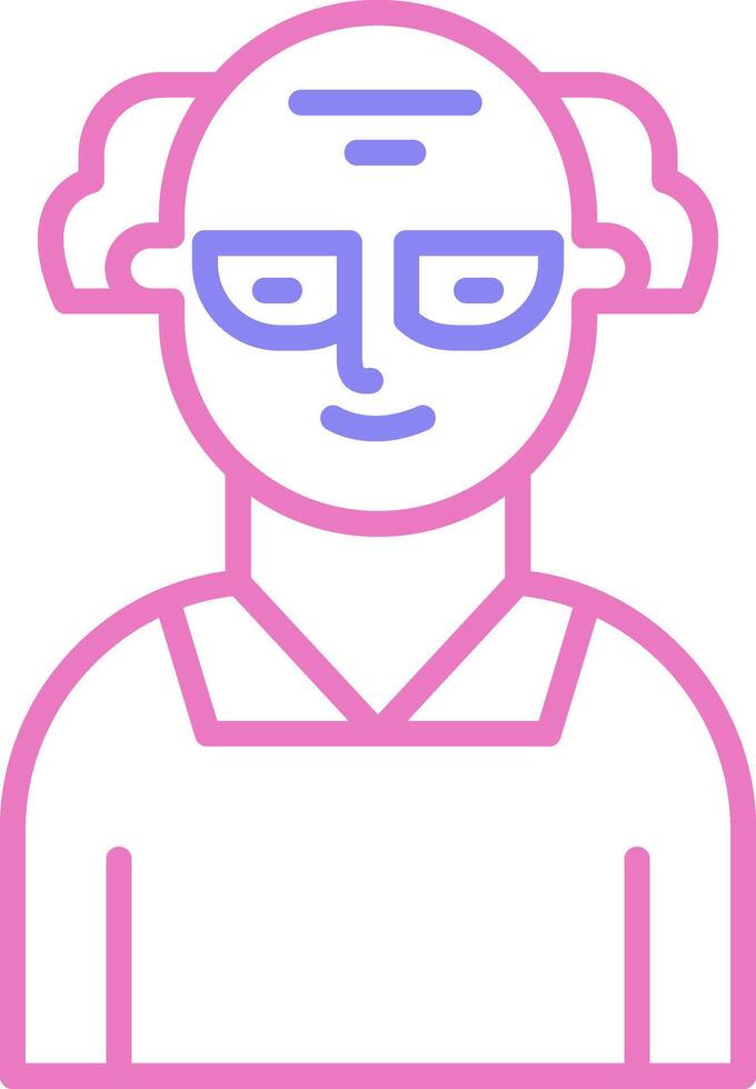 Scientist Linear Two Colour Icon vector