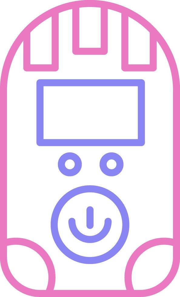 Dosimeter Linear Two Colour Icon vector