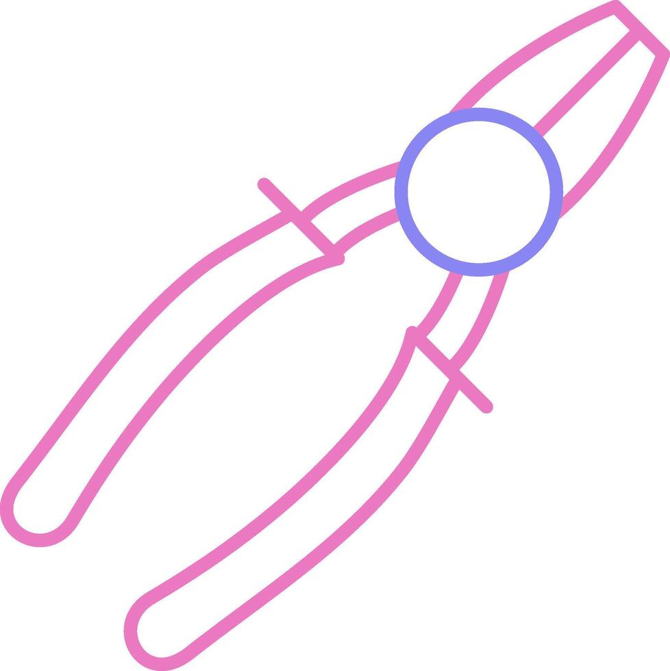 Wire Cutters Linear Two Colour Icon vector
