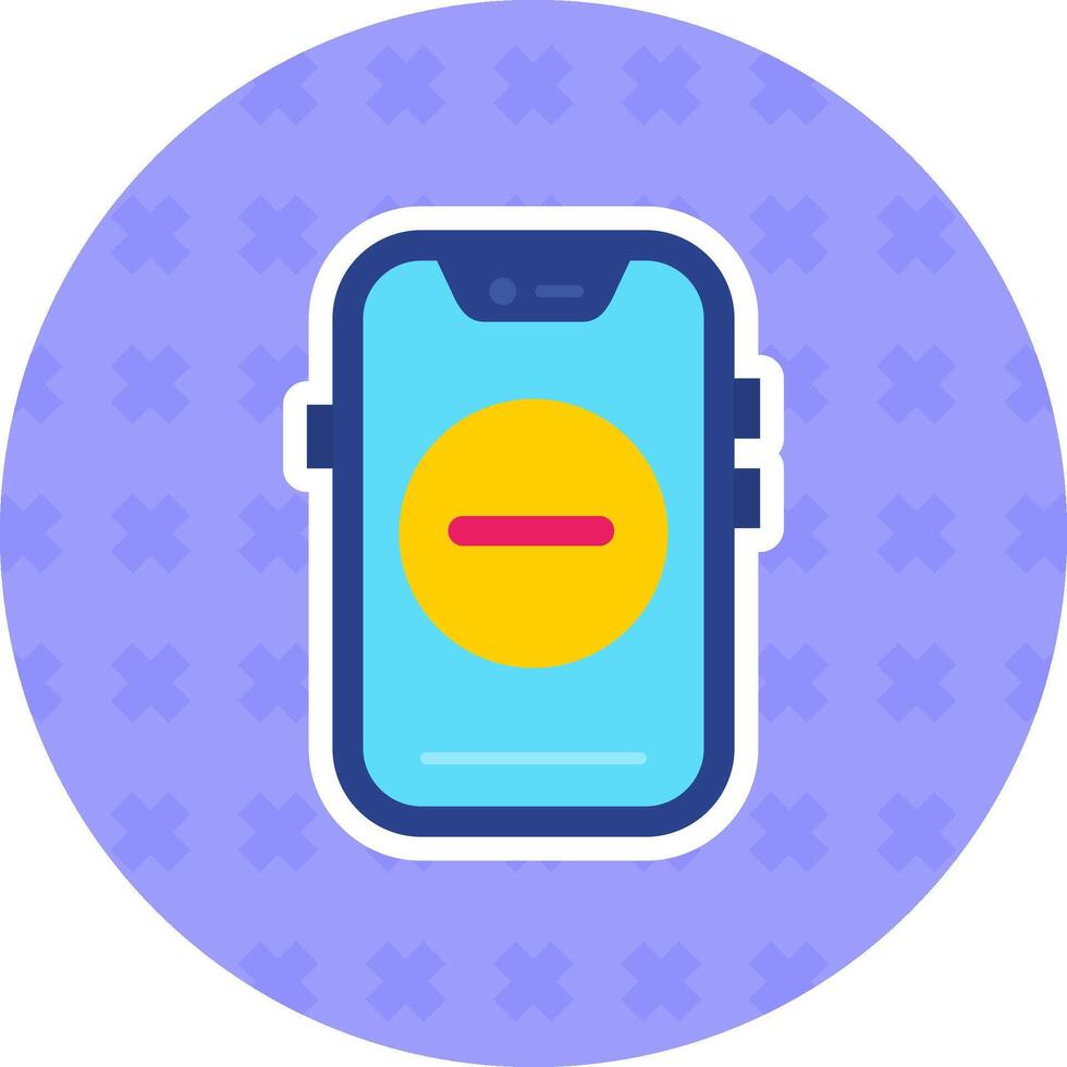 Remove Flat Sticker Icon vector