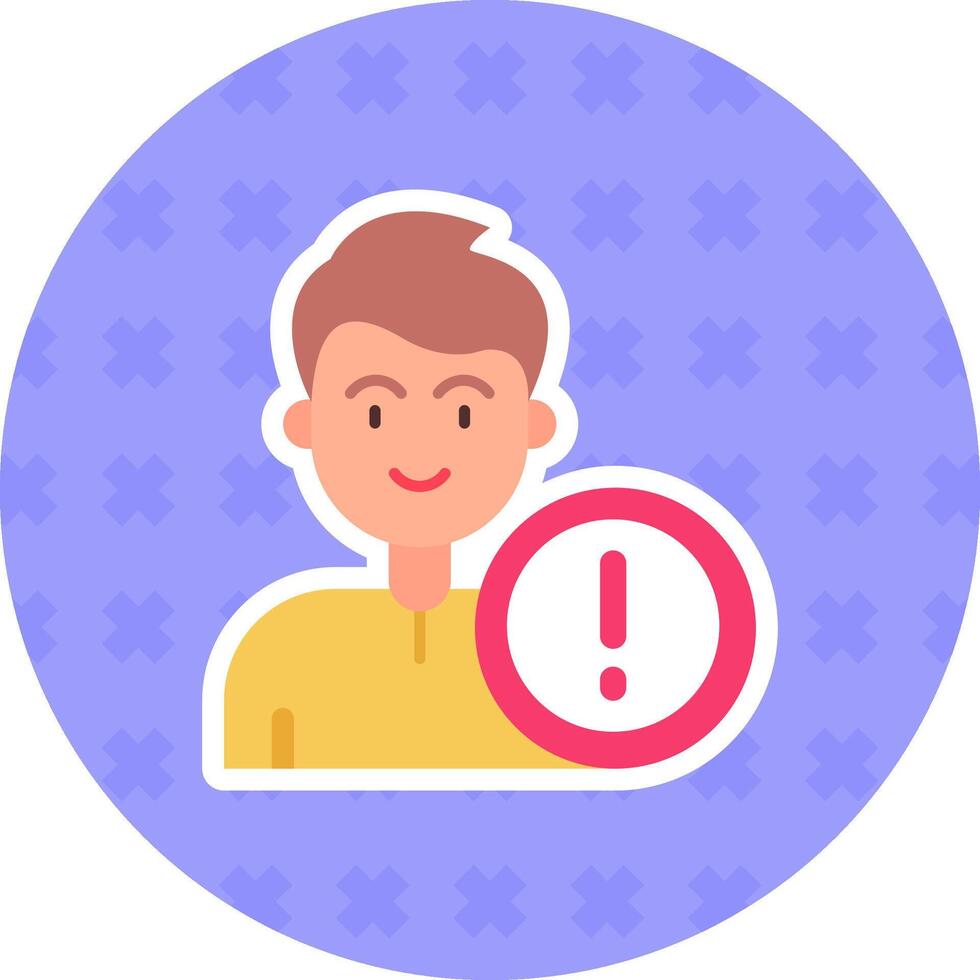 Error Flat Sticker Icon vector