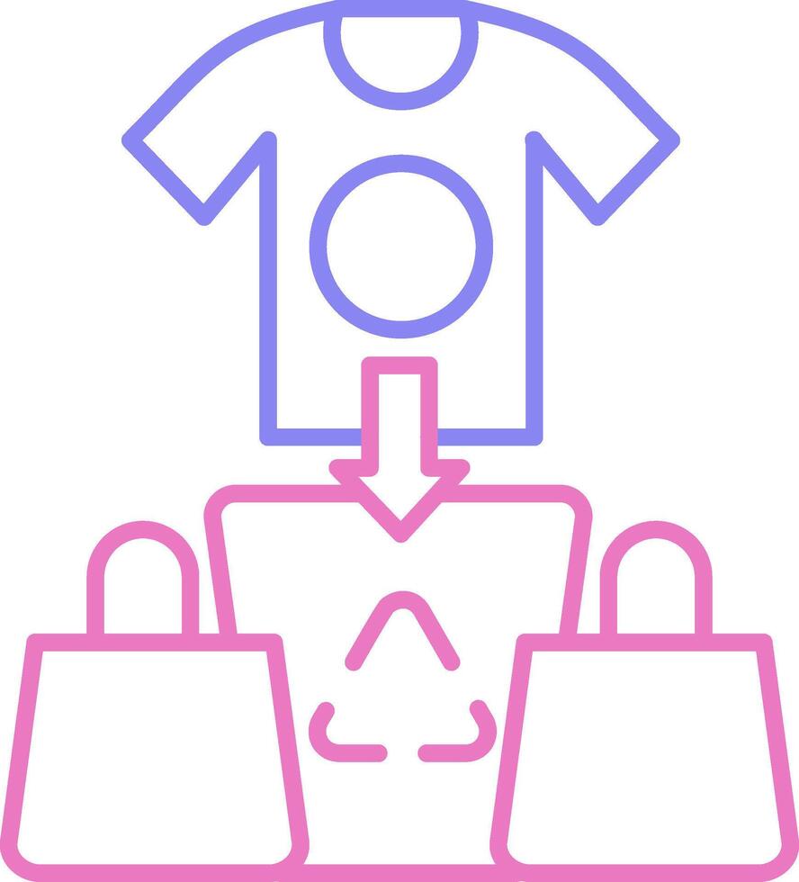 Overconsumption Linear Two Colour Icon vector
