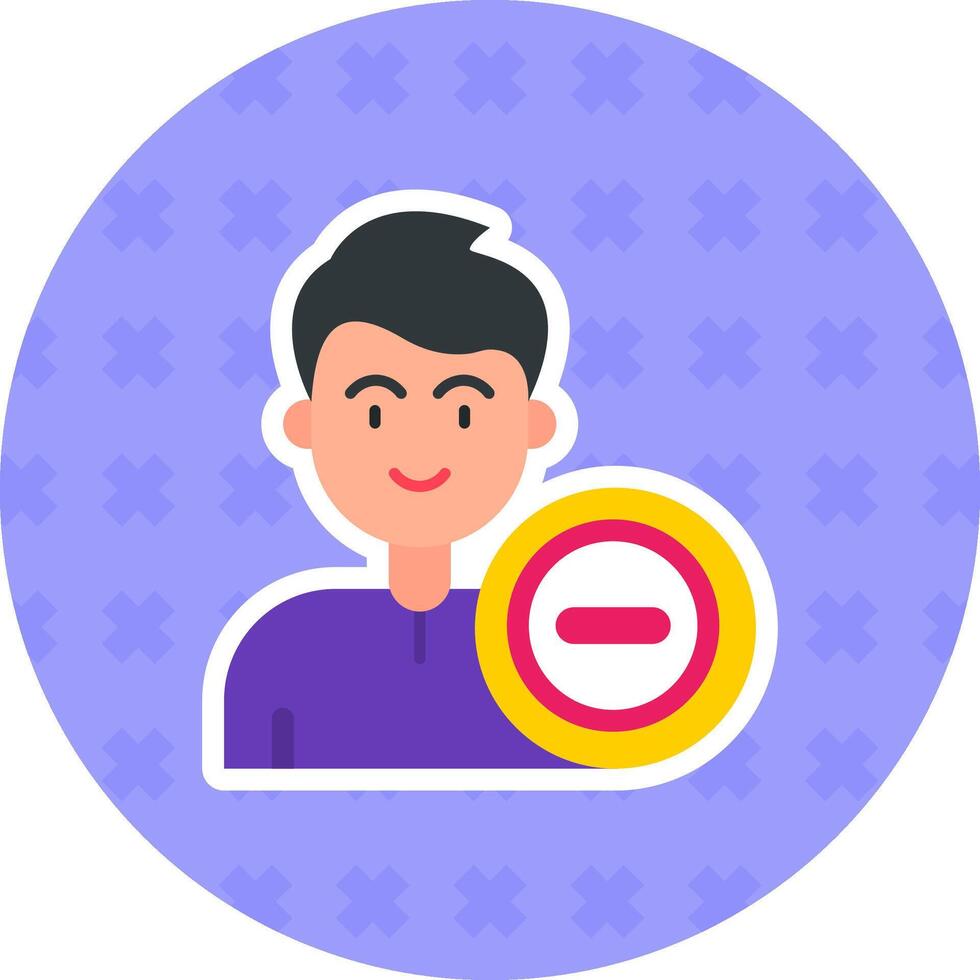 Stop Flat Sticker Icon vector