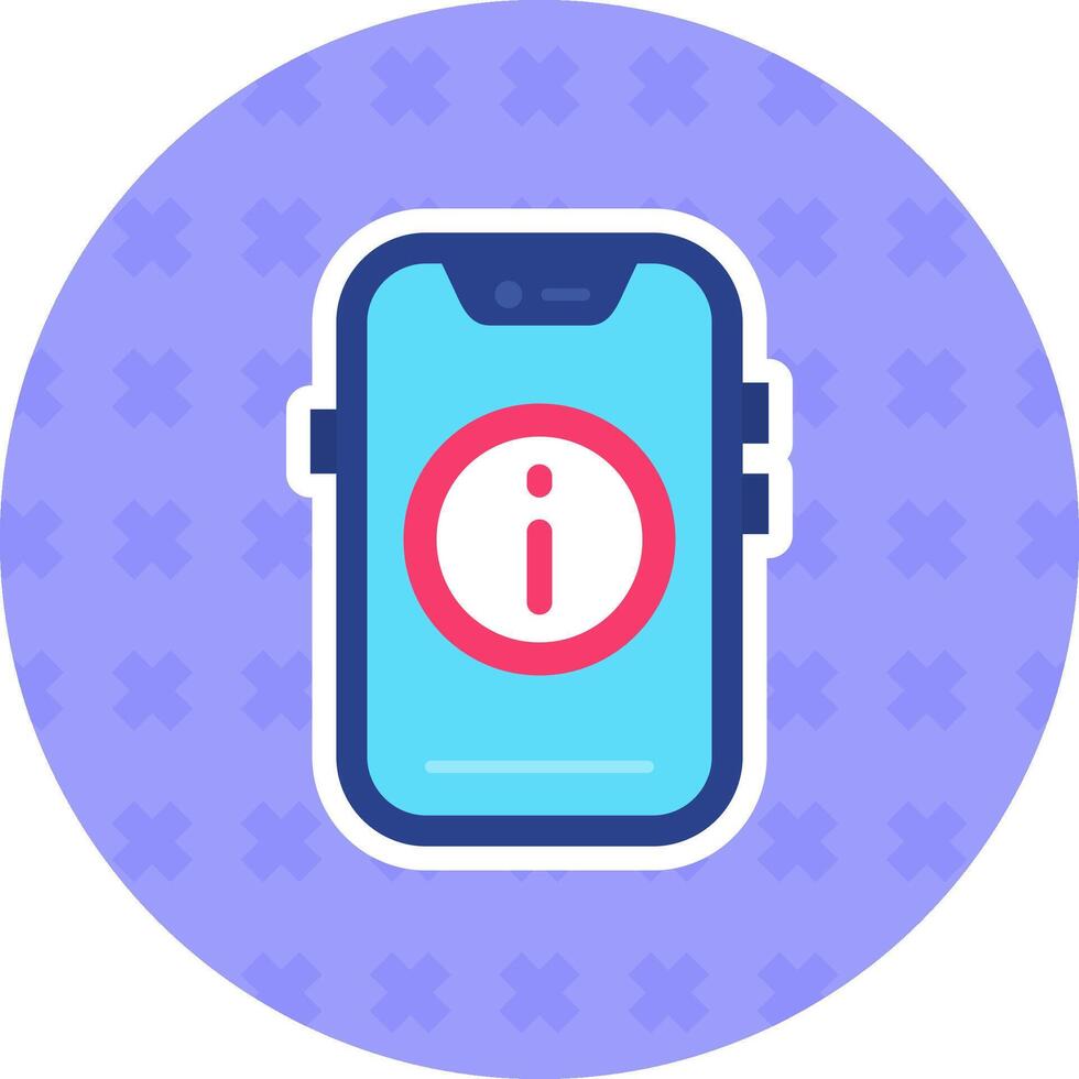 Info Flat Sticker Icon vector