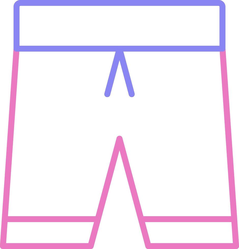 Football Shorts Linear Two Colour Icon vector