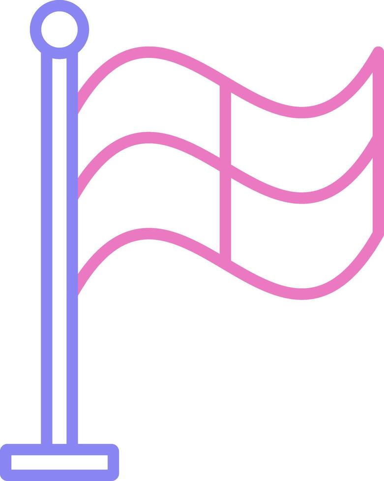 Flag Linear Two Colour Icon vector