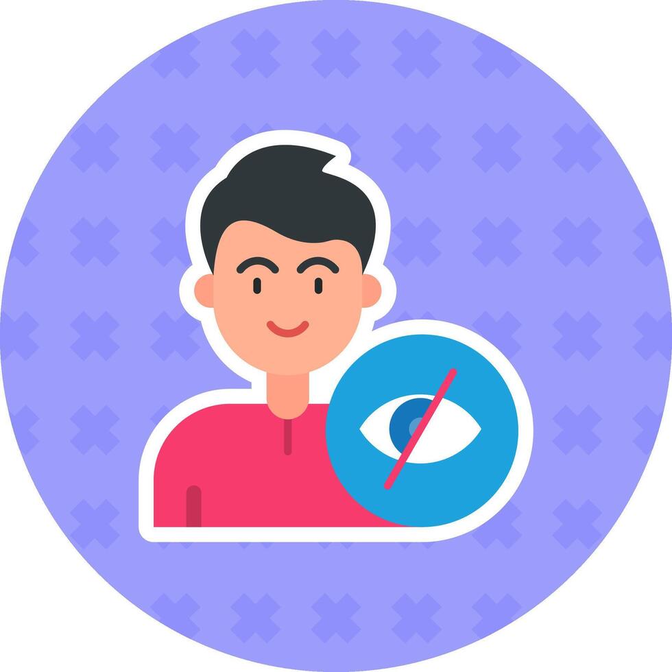 Disabled Flat Sticker Icon vector