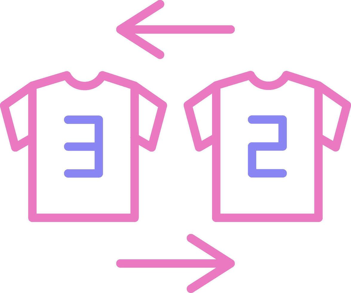 Substitution Linear Two Colour Icon vector